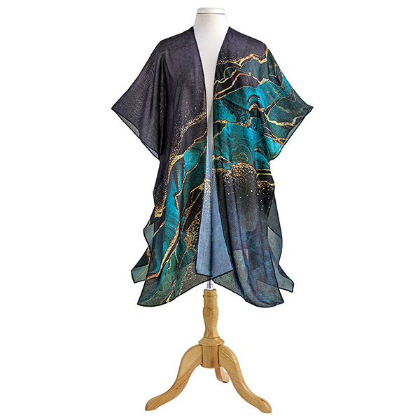 Product image for Marbled Black Kimono