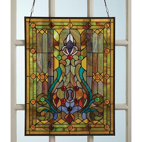 Victorian Style Stained Glass Window Panel