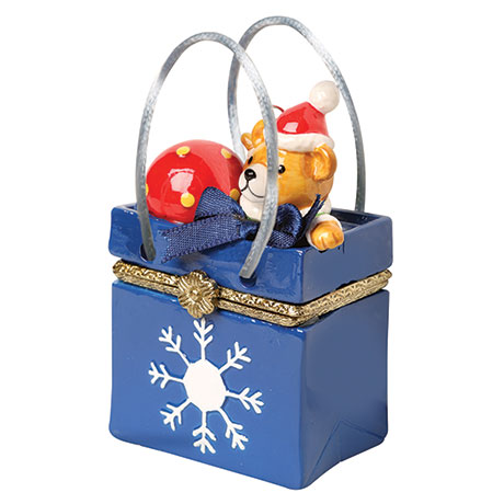 Porcelain Surprise Ornament - Snowflake Gift Bag