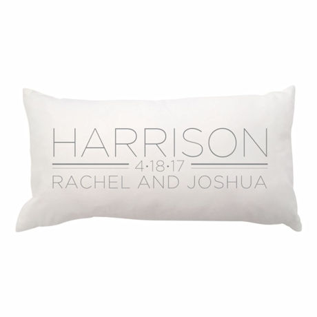 Personalized Family Name And Date Pillow