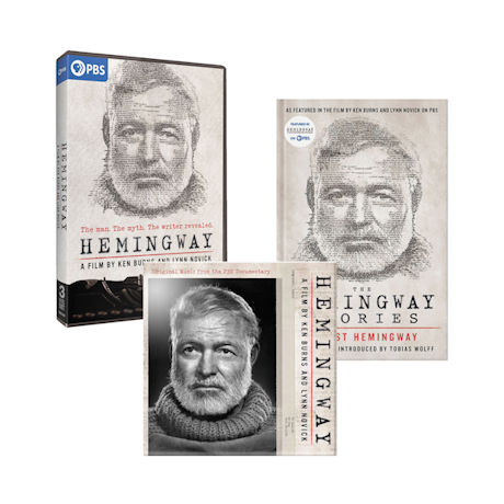 Hemingway: A Film by Ken Burns and Lynn Novick DVD, Companion Paperback Book & CD Soundtrack Bundle