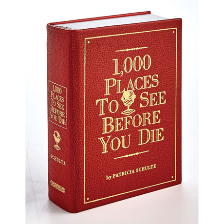 Personalized Leather-Bound 1,000 Places to See Before You Die Book With Initials