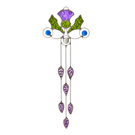 Thistle Stained Glass Suncatcher