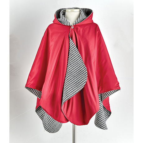 Reversible Houndstooth Cape