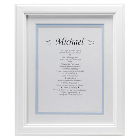 Personalized First Name Meaning Framed Print