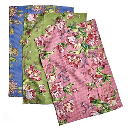 Spring Bouquet Tea Towels Bundles - 3 Tea Towels