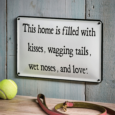 Kisses & Wagging Tails Dog Plaque