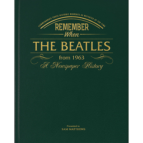 Personalized Beatles Newspaper Book