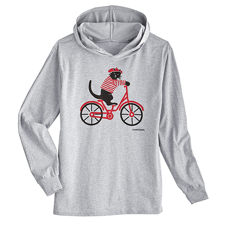 Cat on Bicycle Hoodie