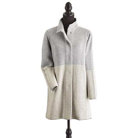 Gray Herringbone Coat