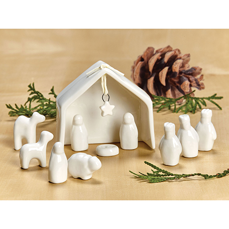 Miniature Porcelain Nativity Set