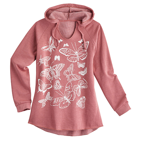 Coral Butterfly Hoodie