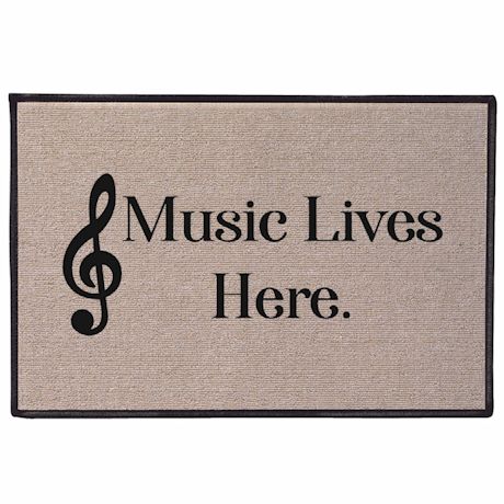 Music Lives Here Doormat