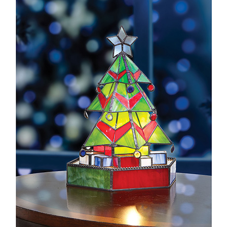 Stained Glass Christmas Tree Light