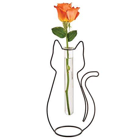 Silhouette Cat Vase