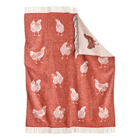Chicken Red Wool Blanket