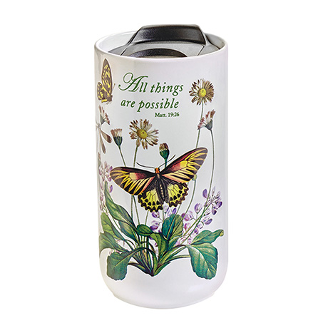 Daisy Butterflies Travel Mug