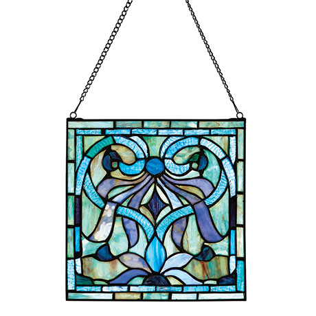 Blue Nouveau Stained Glass