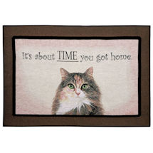 About Time You Got Home Cat Rug or Doormat