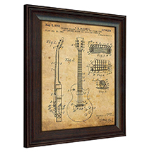 Alternate Image 3 for Framed Gibson And Fender Electric Guitar Patents