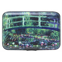 Alternate image Fine Art Identity Protection RFID Wallet - Monet Water Lillies