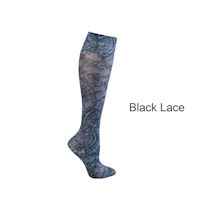 Alternate Image 4 for Celeste Stein® Women's Printed Closed Toe Wide Calf Mild Compression Knee High Stockings