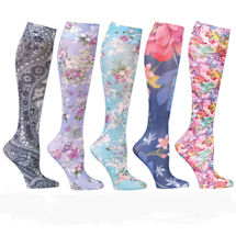 Product Image for Celeste Stein® Women's Printed Closed Toe Wide Calf Mild Compression Knee High Stockings