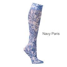 Alternate Image 10 for Celeste Stein® Women's Printed Closed Toe Wide Calf Mild Compression Knee High Stockings