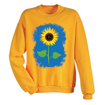 Alternate Image 2 for Sunflower on Yellow T-T-Shirt or Sweatshirt or SweatT-Shirt or Sweatshirt