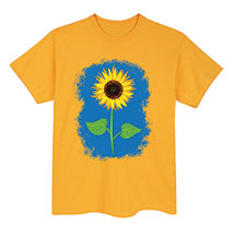 Alternate Image 1 for Sunflower on Yellow T-T-Shirt or Sweatshirt or SweatT-Shirt or Sweatshirt