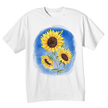Alternate Image 1 for Sunflowers on White T-T-Shirt or Sweatshirt or SweatT-Shirt or Sweatshirt
