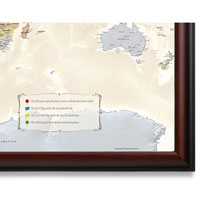 Alternate Image 3 for Personalized World Traveler Map Set Framed with Pins