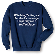Alternate image Social Media Merge T-Shirt or Sweatshirt