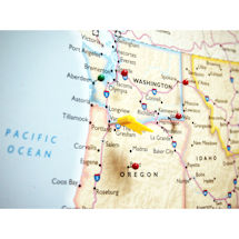 Alternate Image 3 for Personalized USA Traveler Map Set - Framed