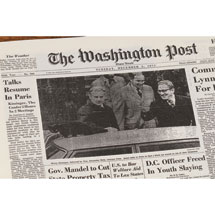 Alternate Image 1 for Personalized Newspaper from the Day You Were Born - Washington Post Birthday Book