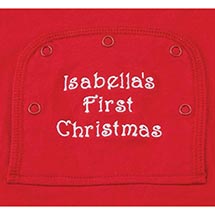 Alternate image Personalized Baby's First Christmas Long Johns
