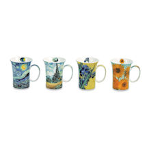 Alternate image Bone China Van Gogh Mugs Set of 4 in Vibrant Colors