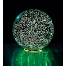 Mercury Glass Sphere 8' or 5' Lighted Ball in Green - Battery Operated