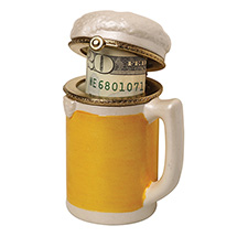 Alternate image for Porcelain Surprise Ornament - Beer Mug