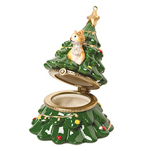 Alternate image for Porcelain Surprise Ornament - Cat in Tree