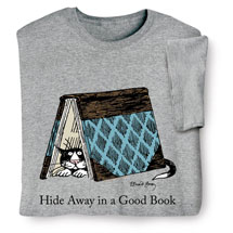 Alternate Image 1 for Edward Gorey - Hide Away In A Good Book Shirt