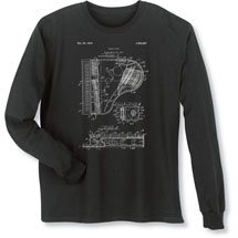 Alternate Image 1 for Vintage Patent Drawing Shirts - Piano
