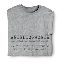 Product Image for Abibliophobia T-Shirt or Sweatshirt