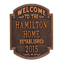 Product Image for Personalized Heritage Welcome Anniversary Plaque