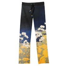 Alternate image Asian Print Lounge Pants - Black with White Flowers