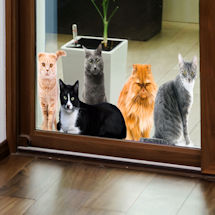Alternate image Cat House Window/Door Clings: Lying Down & Sitting
