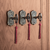 Alternate image Lock And Key Wall Hook - Set of 3