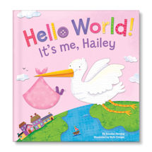 Alternate image for Personalized Hello, World! Board Book - Girl
