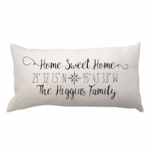 Alternate image for Personalized Home Sweet Home Lat/Long Pillow
