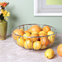 Alternate Image 5 for Culinaire Wire Fruit Basket with Banana Hanger - Countertop Food Storage Bowl with Hook